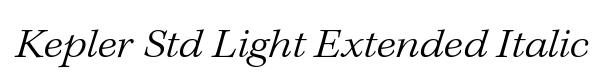 Kepler Std Light Extended Italic