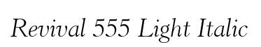 Revival 555 Light Italic