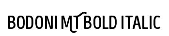 Bodoni MT Bold Italic