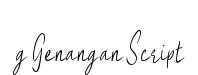 g Genangan Script