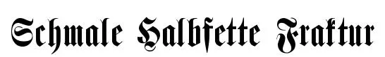 Schmale Halbfette Fraktur