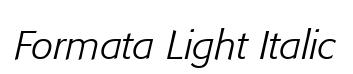 Formata Light Italic