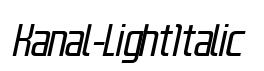 Kanal-LightItalic